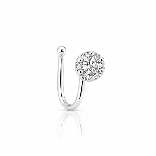 Anti Tarnish CZ nose pin 34