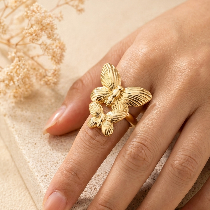 Anti Tarnish adjustable rings 87