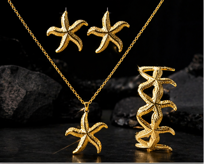Anti Tarnish  Combo Set with 1 pair of Earring, Bracelet and Necklace