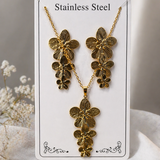 Anti Tarnish  Combo Set with 1 pair of Earring and Necklace