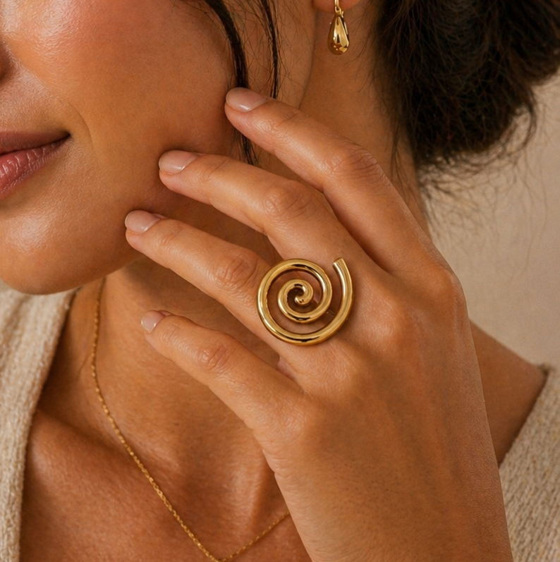 Anti Tarnish adjustable rings 75